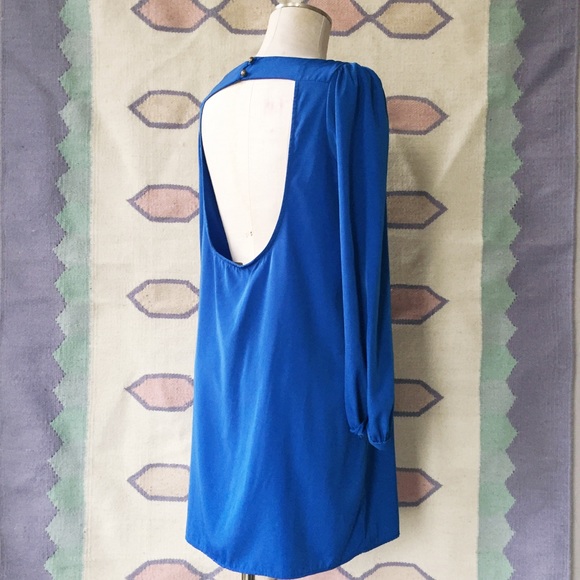 Honey Punch Dresses & Skirts - NWT Beautiful Royal Blue Long-Sleeve Dress